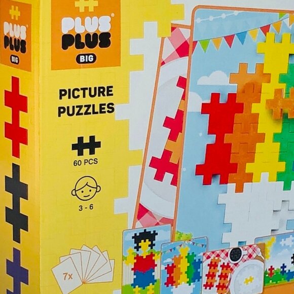 Plus Plus Big Picture Puzzles 60 Pieces Made in Denmark New Sealed - Picture 13 of 16